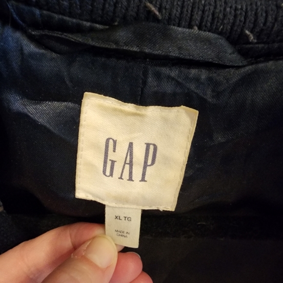 Gap Navy and White Men's Bomber Jacket - Picture 3 of 3